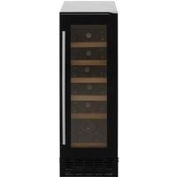 Amica AWC300BL 19 Bottle Freestanding Under Counter Wine Cooler Single Zone 30cm Wide 82cm Tall - Stainless Steel