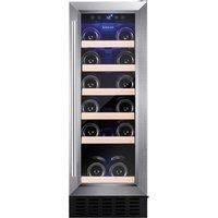 Amica AWC300SS 30cm Stainless Steel Free Standing Under Counter LED Wine Cooler