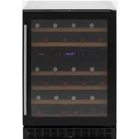 Amica AWC600BL 46 Bottle Freestanding Under Counter Wine Cooler Dual Zone 60cm Wide 82cm Tall  Black