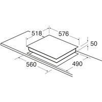 CDA HC6212FR HC6211FR Ceramic Hob 60cm 4 Zone Side Control  Frameless