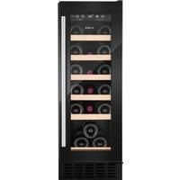 CDA 19 Bottle Capacity Single Zone 30cm Freestanding Under Counter Wine Cooler - Black