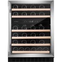 CDA 46 Bottle Cpactity Dual Zone Freestanding 60cm Under Counter Wine Cooler - Stainless Steel