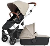 Silver Cross Tide Pushchair & Carrycot | Stone - Silver Chassis