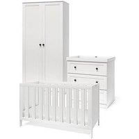 Silver Cross Bromley Convertible Cot, Dresser & Wardrobe - Cot to Toddler Bed - Nursery Furniture Set - Kids Wardrobe & Dresser