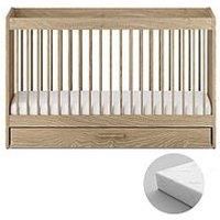 Silver Cross Geneva Cot Bed And Truefit Eco Fiber Mattress