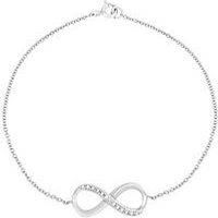 The Love Silver Collection Sterling Silver Cubic Zirconia Infinity Bracelet