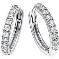 Julia White Gold Lab Grown Diamond Hoop Earrings