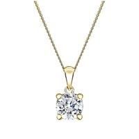 Created Brilliance Women's Sylvia | 9ct Yellow Gold 0.75ct tw Lab Grown Diamond Necklace | Size: 18 inches