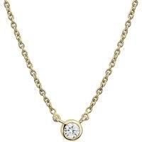 Created Brilliance Women's Felicity Yellow Gold Diamond Necklace | Size: 18 inches
