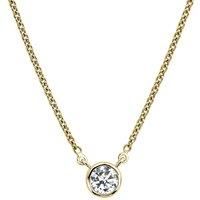 Created Brilliance Women's Felicity Yellow Gold Lab Grown Diamond Necklace | Size: 18 inches
