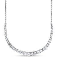 The Fine Collective Women's Cubic Zirconia Graduated Tennis Necklace in Silver | Size: 20 inches