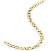 The Love Collection 9Ct Yellow Gold Solid Curb Chain Necklace (4Mm) 22 Inch