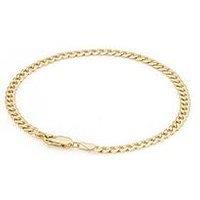 The Love Collection 9Ct Yellow Gold Solid Curb Chain Bracelet (4Mm) 8 Inch