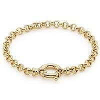 The Love Collection 9Ct Yellow Gold Rolo Chain Bracelet (5Mm) 7 Inch