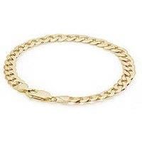 The Love Collection 9Ct Yellow Gold Solid Curb Chain Bracelet (7Mm) 8.25 Inch