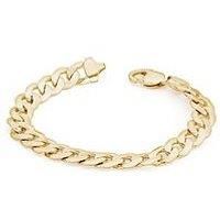 The Love Collection 9Ct Yellow Gold Solid Curb Chain Bracelet (10Mm) 8.25 Inch
