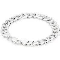 The Love Silver Collection Sterling Silver Curb Chain (9Mm) Bracelet 8 Inch