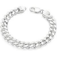 The Love Collection Sterling Silver Curb Chain Cuban (10.5Mm) Bracelet 8.5 Inch