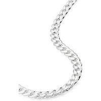 The Love Collection Sterling Silver Curb Chain (8Mm) Necklace 22 Inch