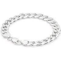 The Love Collection Sterling Silver Curb Chain (8Mm) Bracelet 8.5 Inch