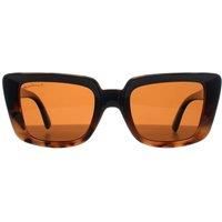 montana Women's Rectangle Shiny Black Turtle Brown Polarized MP193