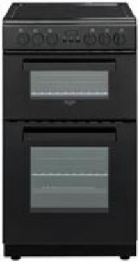 Bush DHBEDC50B 50cm Double Oven Electric Cooker  Black