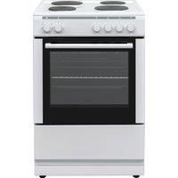 Electra SE60W/1 60cm Free Standing Electric Cooker with Solid Plate Hob A White