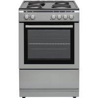 Electra SE60S/2 60cm Free Standing Electric Cooker with Solid Plate Hob Silver