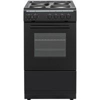 Electra SE50B/1 50cm Electric Cooker with Solid Plate Hob - Black - A Rated, Black