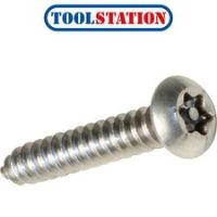 Stainless Steel Star Self Tapping Screw 10 x 1 1/2" Pin Button