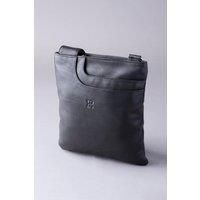Lakeland Leather Women's Alexis Soft Grained Real Leather Cross Body Pocket Bag with Tassel Detail in Classic Black