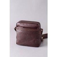 Keswick Real Leather Small Messenger Bag in Brown