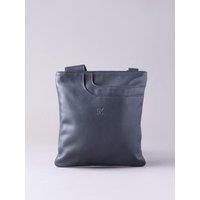 Lakeland Leather Alexis Women's Soft Grained Real Leather Cross Body Pocket Bag with Tassel Detail in Navy Blue