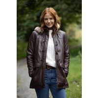 'Dockray' Hooded Leather Duffle Coat