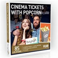 Buyagift Cinema Tickets with Popcorn Gift Experiences Box – 85 UK cinema and popcorn experiences for two