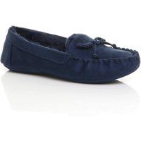 WOMENS LADIES WARM FUR LINED COLLAR TIE UP BOAT SHOES MOCCASINS SLIPPERS SIZE