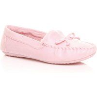 WOMENS LADIES WARM FUR LINED COLLAR TIE UP BOAT SHOES MOCCASINS SLIPPERS SIZE