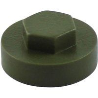 TIMco 1912B27CAP Hex Cover Cap - Olive Green (Box of 1000)