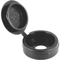 Timco Small Hinged Screw Cap - To Fit 3.0mm to 4.5mm - Black or White - QTY 100