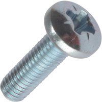 Machine Screw Pozi Pan Head Bright Zinc Plated M5 50mm Pack of 100