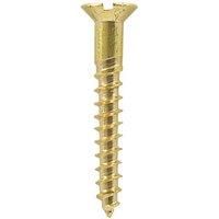 TIMco Brass Woodscrew Slotted CSK 12 x 2 1/2 Box 100