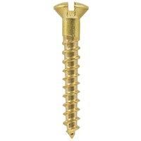 TIMco Brass Woodscrew Slotted Raised 8 x 2 Box 200