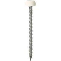 TIMCO - 30mm Stainless Steel Polymer Headed Pin - Cream - 250 PCS