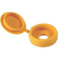 TIMCO Hinged Screw Caps Small Yellow - To fit 3.0 to 4.5 Screw