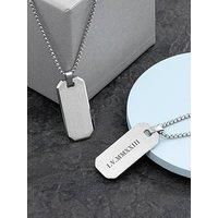 Treat Republic Personalised Men'S Brushed Steel Dog Tag Necklace