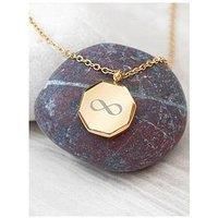 Treat Republic Personalised Men'S Gold Infinity Octagon Pendant Necklace