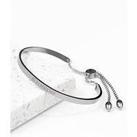 Treat Republic Personalised Silver Affirmation Bangle Bracelet