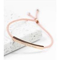 Treat Republic Personalised Rose Gold Identity Rope Bracelet
