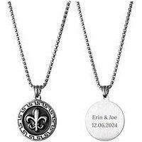 Treat Republic Personalised Men'S Fleur-De-Lis Pendant