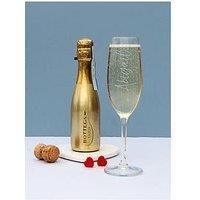 Signature Gifts Personalised Champagne Glass With 200Ml Bottega Prosecco
